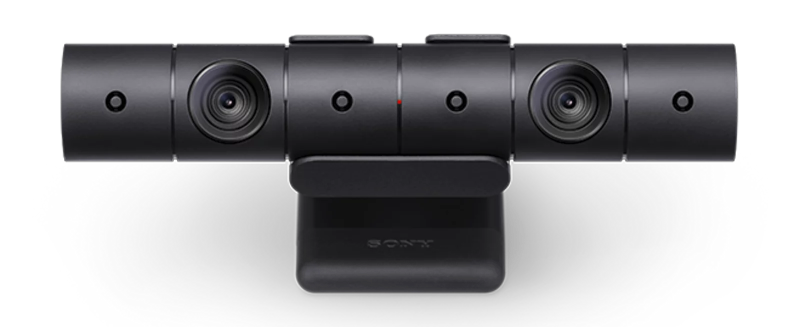 PlayStation Camera da cor preta.